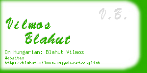 vilmos blahut business card